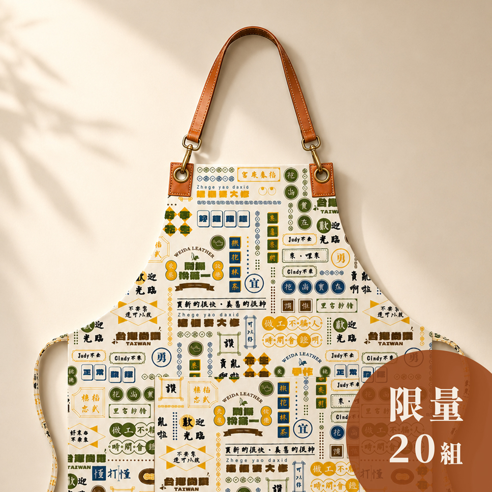 老吳圍兜兜_台灣尚讚・職人印花圍裙(限量20)